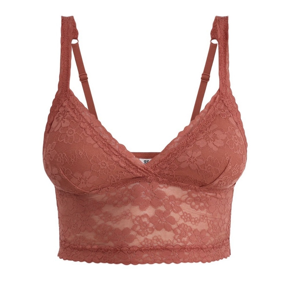 No Boundaries Crossover Floral Lace Bralette XXL